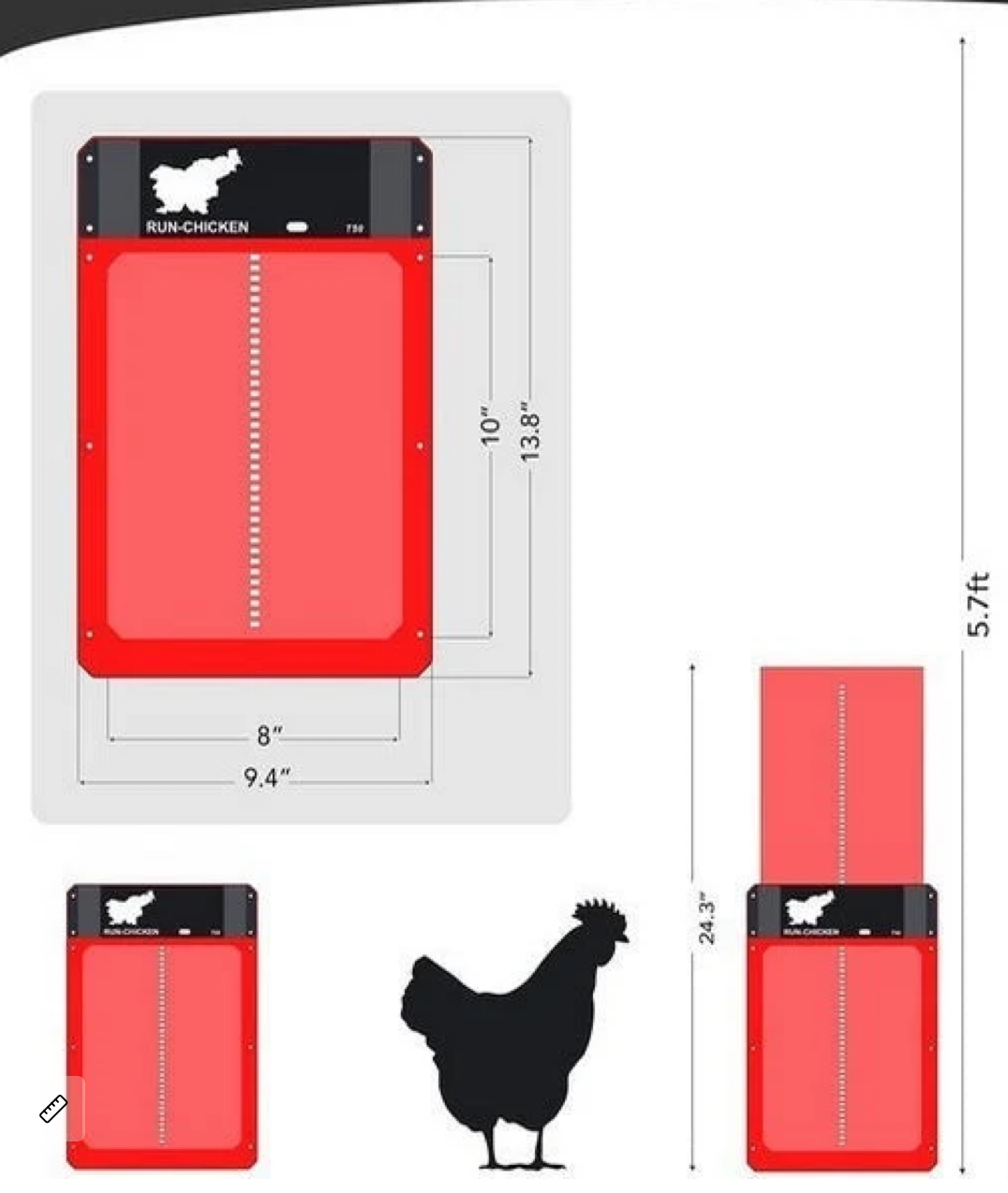 Ottavia Automatic Chicken Coop Door - Light Sensor, Weatherproof, Easy Install
