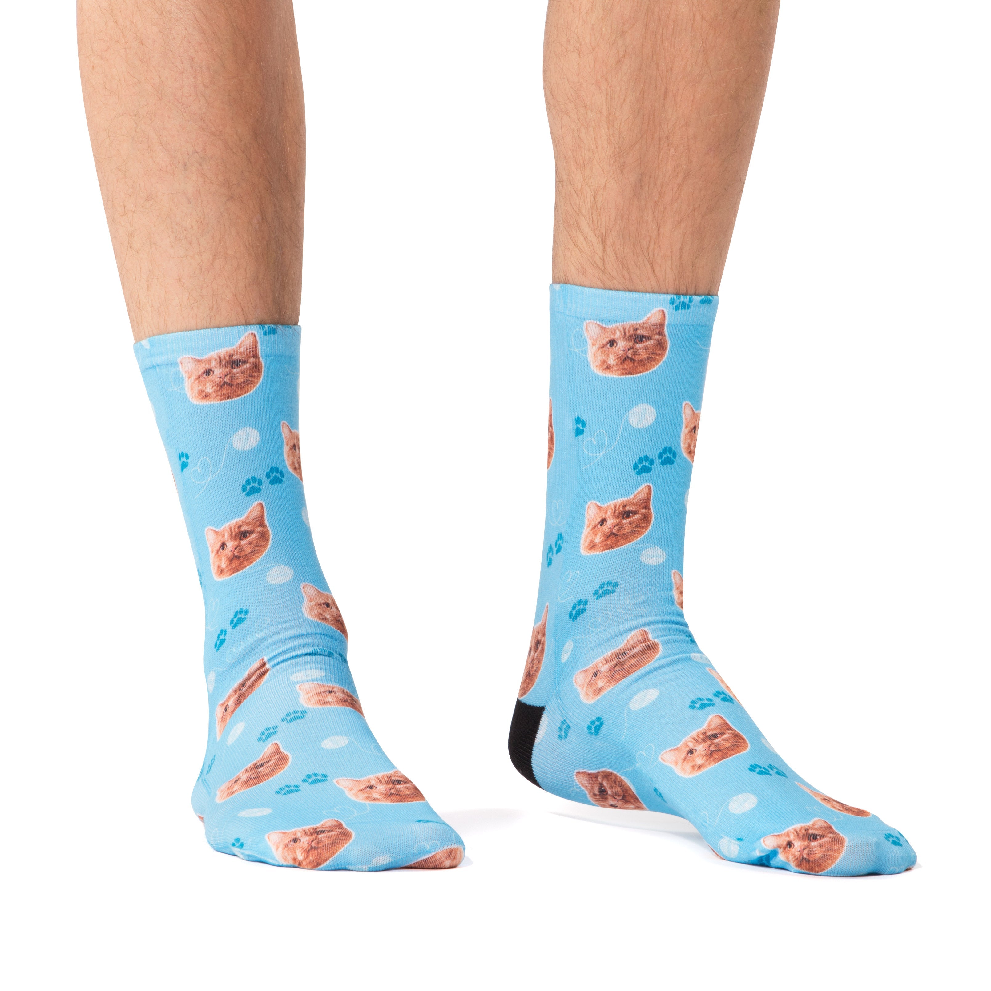 Talia | Personalized Pet Parent Gift Socks | Custom Cat Photo | 17 Colors
