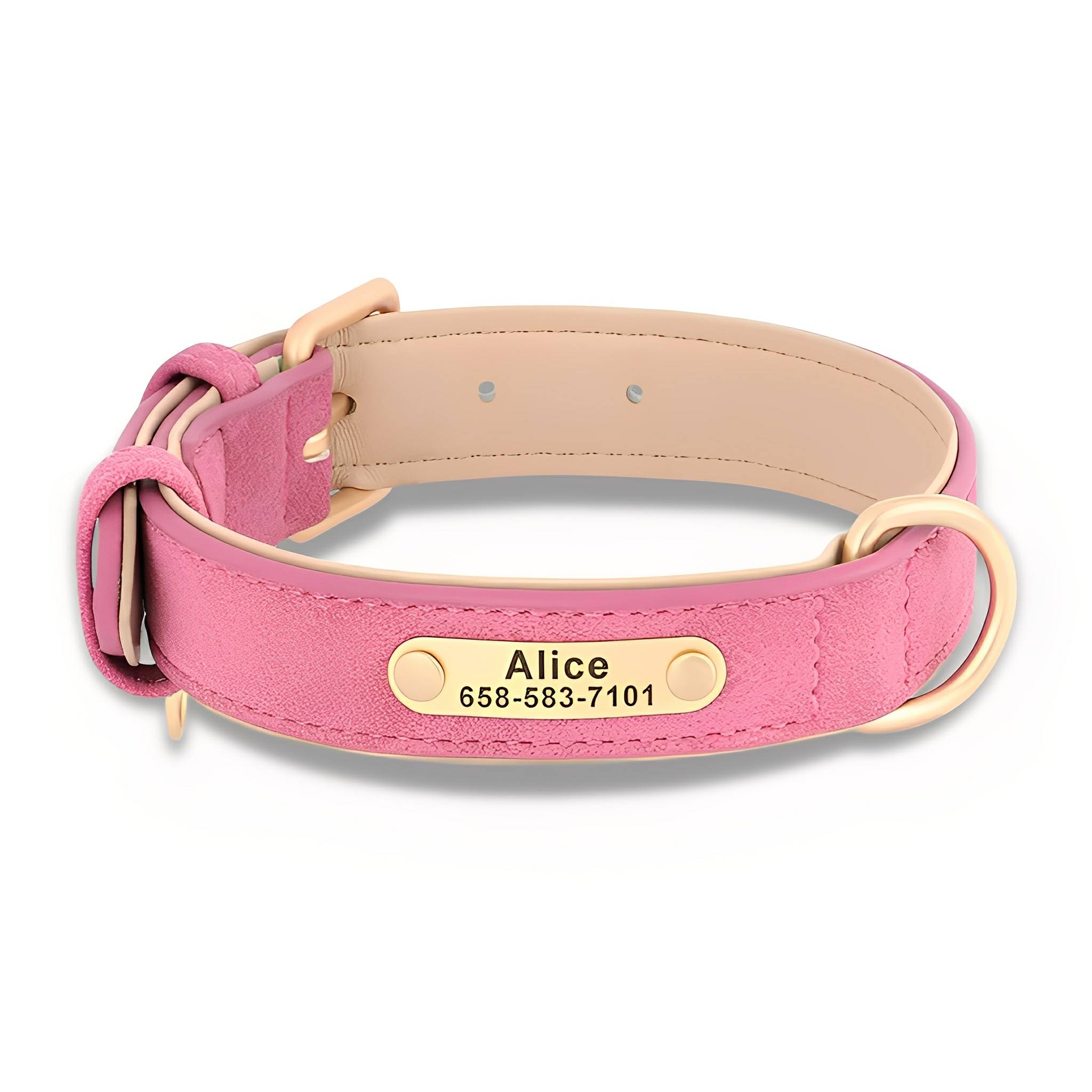 Cassia | Personalized Pet Parent Gift | Engraved Leather Dog Collar | XS to XL