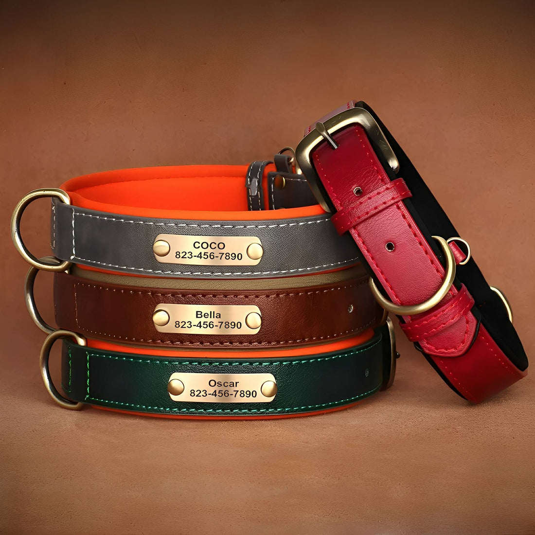 Cassia | Personalized Pet Parent Gift | Engraved Leather Dog Collar | XS to XL