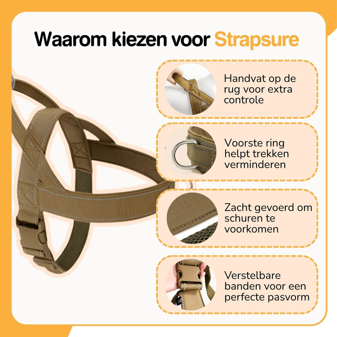 Dog Harness | No-Pull, Adjustable | Delphine, All Sizes