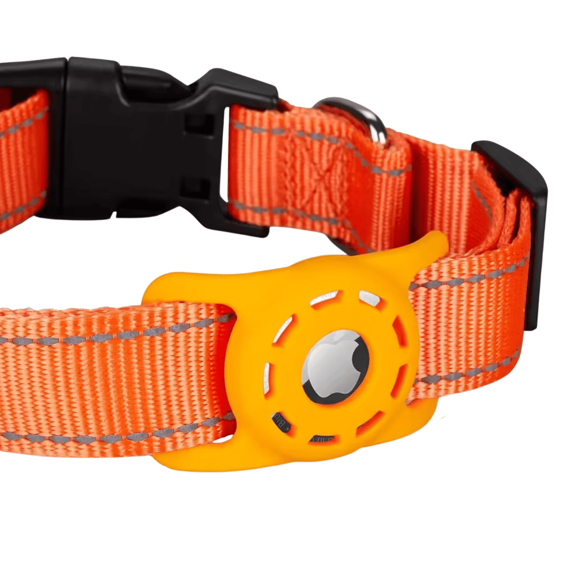 AirTag Dog Collar | Adjustable, Reflective Nylon | Tracker Holder